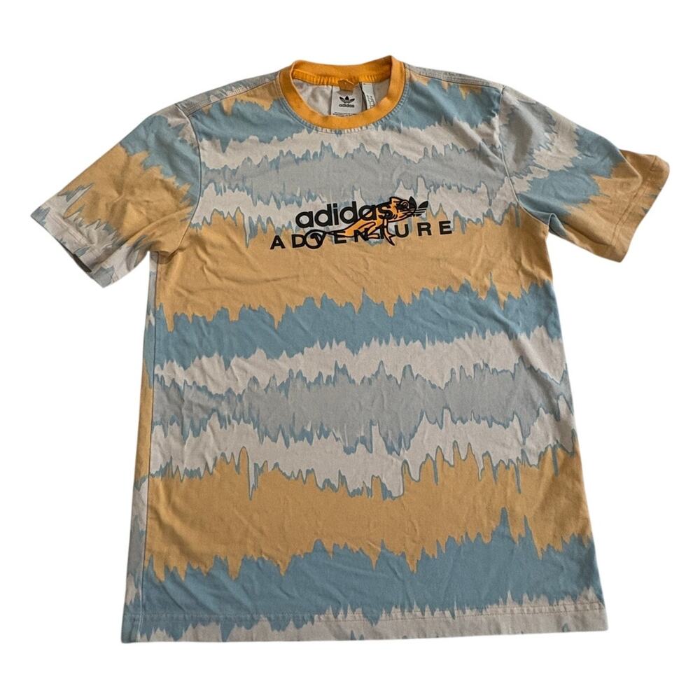 Adidas Adventure Shirt Mens Small Chameleon Tie Die All Over Soccer Sports